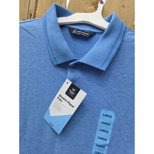 Members Mark Mens Lightweight Cotton Moisture Wicking Polo Blue,‎ Size L